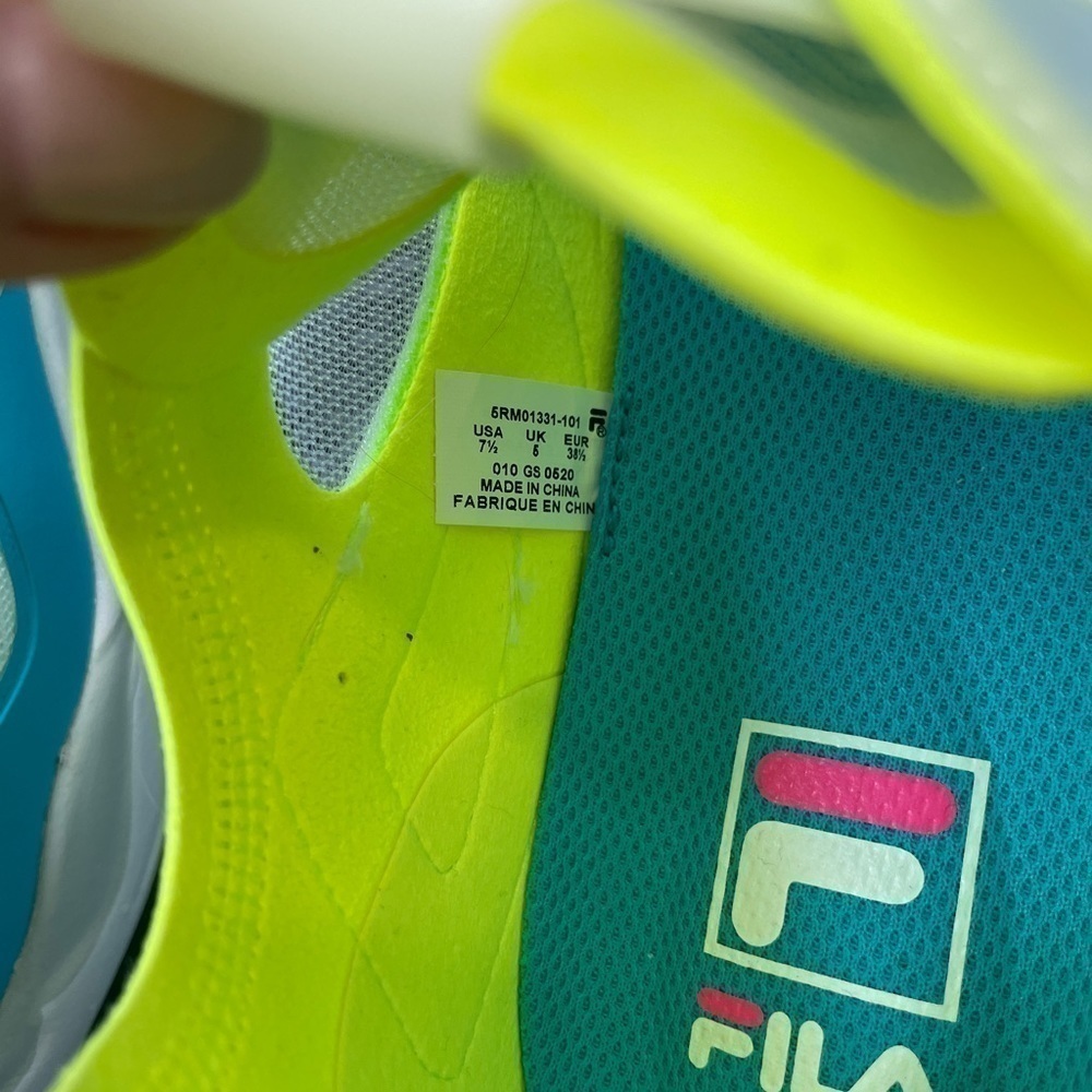 FILA Ray Tracer Patchwork Neon Sneaker Women’s 7.5 - Picture 7 of 9